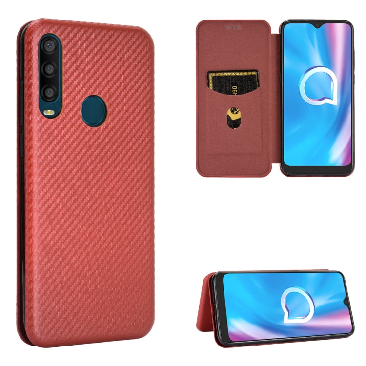 Carbon Fiber Texture Magnetic Horizontal Flip TPU + PC + PU Leather Case with Card Slot, For LG Q92 5G, For OPPO F17 / A73 (2020), For OPPO Realme Narzo 20 / Realme C12, For Alcatel 1SE 2020