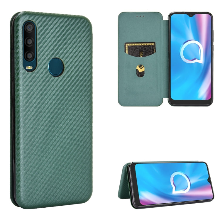 Carbon Fiber Texture Magnetic Horizontal Flip TPU + PC + PU Leather Case with Card Slot, For LG Q92 5G, For OPPO F17 / A73 (2020), For OPPO Realme Narzo 20 / Realme C12, For Alcatel 1SE 2020