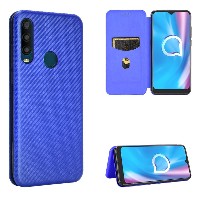 Carbon Fiber Texture Magnetic Horizontal Flip TPU + PC + PU Leather Case with Card Slot, For LG Q92 5G, For OPPO F17 / A73 (2020), For OPPO Realme Narzo 20 / Realme C12, For Alcatel 1SE 2020