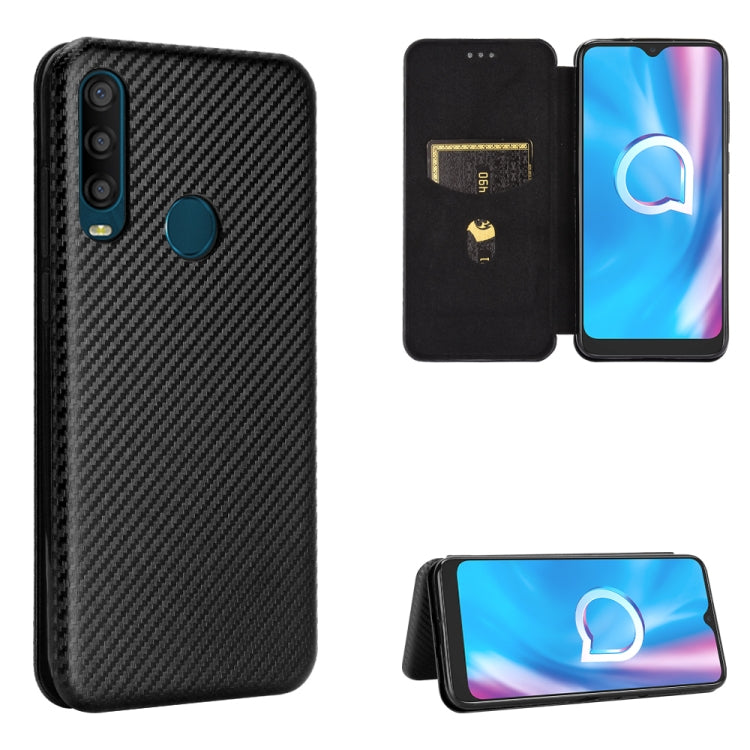 Carbon Fiber Texture Magnetic Horizontal Flip TPU + PC + PU Leather Case with Card Slot, For LG Q92 5G, For OPPO F17 / A73 (2020), For OPPO Realme Narzo 20 / Realme C12, For Alcatel 1SE 2020