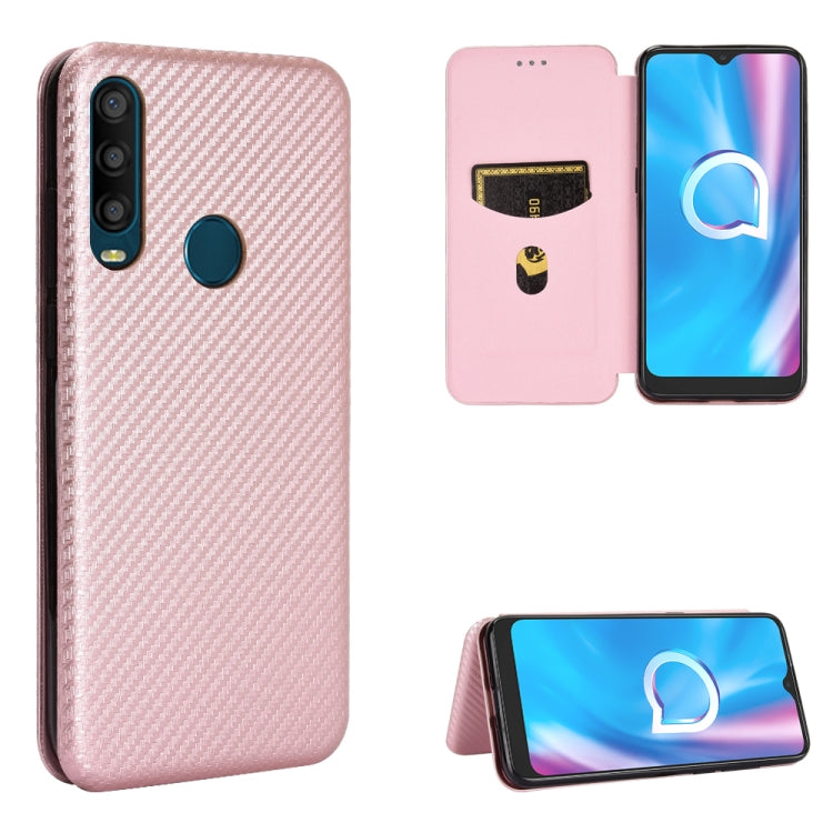 Carbon Fiber Texture Magnetic Horizontal Flip TPU + PC + PU Leather Case with Card Slot, For LG Q92 5G, For OPPO F17 / A73 (2020), For OPPO Realme Narzo 20 / Realme C12, For Alcatel 1SE 2020