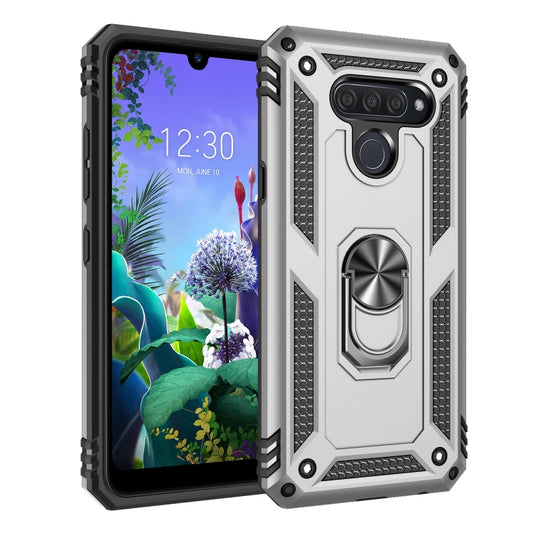 Shockproof TPU + PC Protective Case with 360 Degree Rotating Holder, For LG K50 & Q60