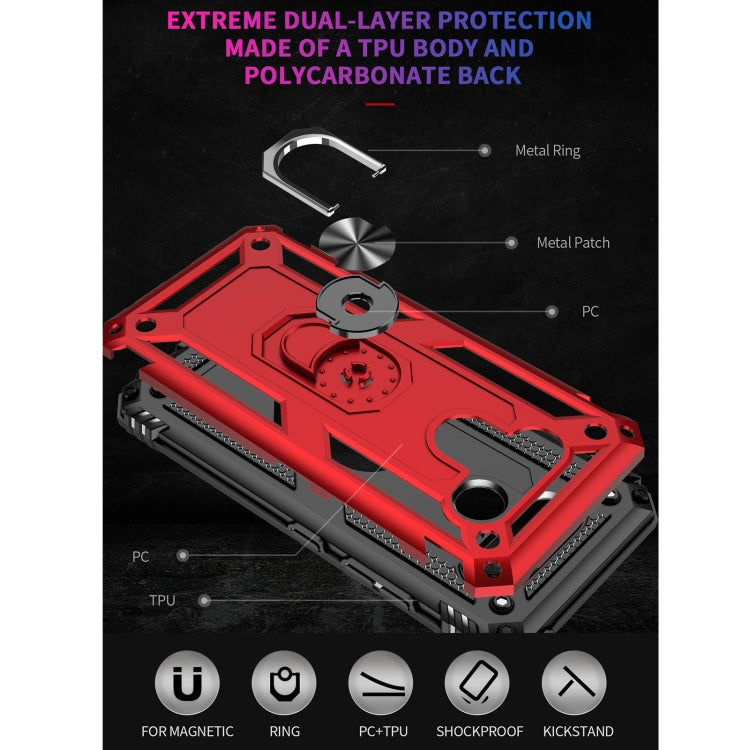 Shockproof TPU + PC Protective Case with 360 Degree Rotating Holder, For LG K50 & Q60