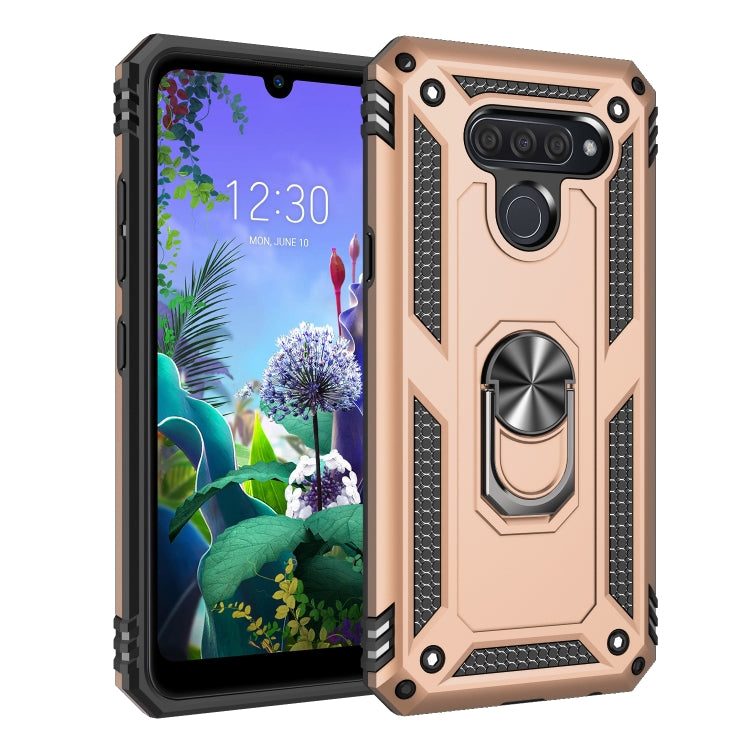 Shockproof TPU + PC Protective Case with 360 Degree Rotating Holder, For LG K50 & Q60