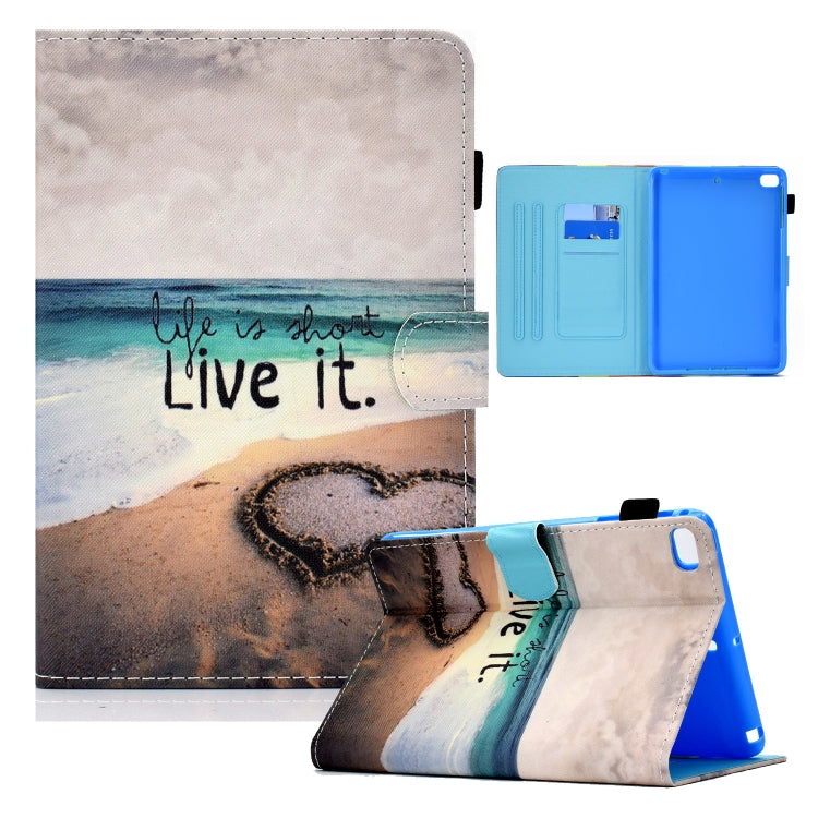 Colored Drawing Horizontal Flip Leather Case with Holder & Card Slots & Sleep / Wake-up Function, For iPad mini 5 / 4 / 3 / 2 / 1, For iPad 10.2 2021 / 2020 / 2019 / iPad Air 10.5 (2019), For iPad Pro 11 inch (2020) / (2018) / iPad Air 4 10.9 inch (2020)