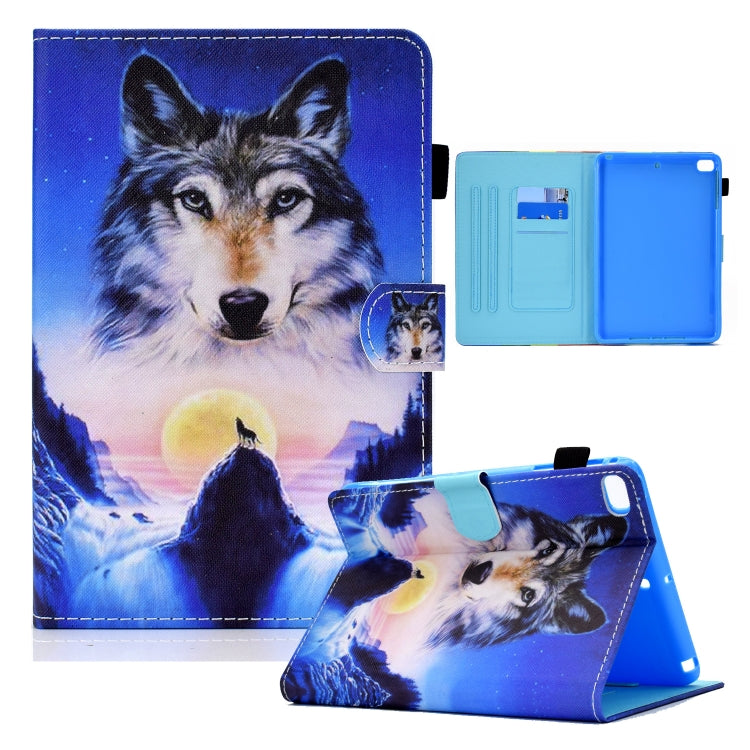 Colored Drawing Horizontal Flip Leather Case with Holder & Card Slots & Sleep / Wake-up Function, For iPad mini 5 / 4 / 3 / 2 / 1, For iPad 10.2 2021 / 2020 / 2019 / iPad Air 10.5 (2019), For iPad Pro 11 inch (2020) / (2018) / iPad Air 4 10.9 inch (2020)