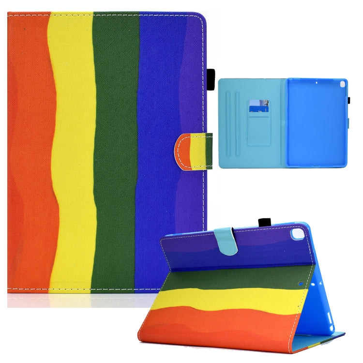 Colored Drawing Horizontal Flip Leather Case with Holder & Card Slots & Sleep / Wake-up Function, For iPad mini 5 / 4 / 3 / 2 / 1, For iPad 10.2 2021 / 2020 / 2019 / iPad Air 10.5 (2019), For iPad Pro 11 inch (2020) / (2018) / iPad Air 4 10.9 inch (2020)