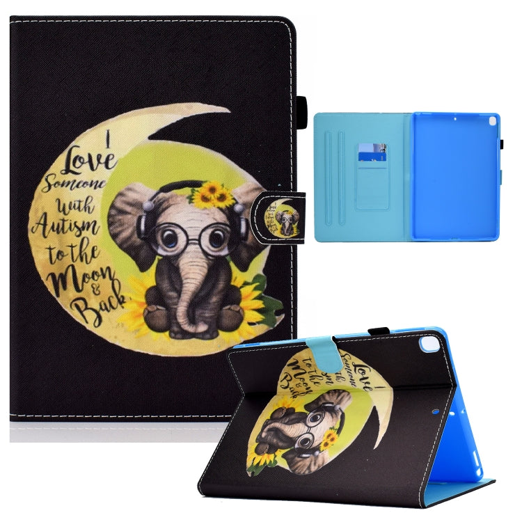 Colored Drawing Horizontal Flip Leather Case with Holder & Card Slots & Sleep / Wake-up Function, For iPad mini 5 / 4 / 3 / 2 / 1, For iPad 10.2 2021 / 2020 / 2019 / iPad Air 10.5 (2019), For iPad Pro 11 inch (2020) / (2018) / iPad Air 4 10.9 inch (2020)