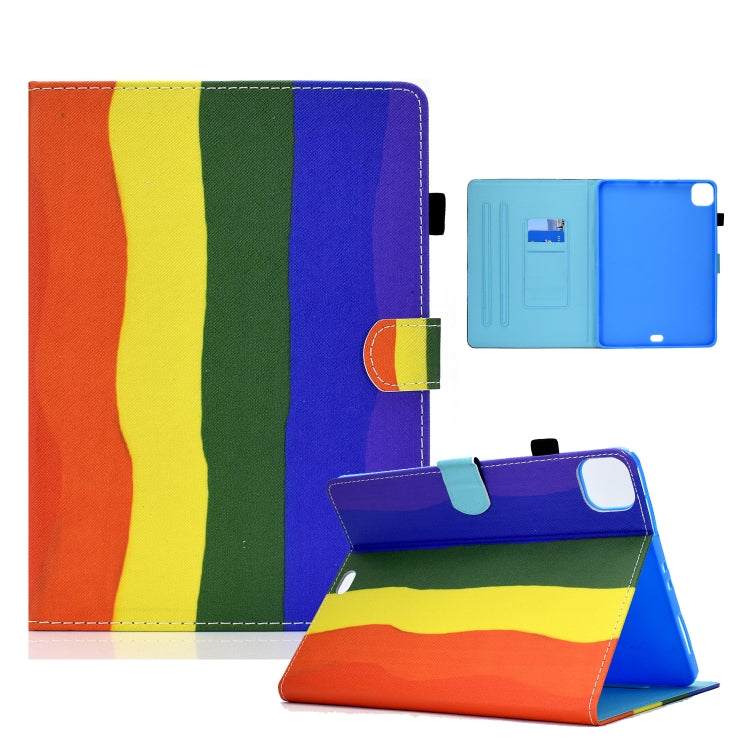 Colored Drawing Horizontal Flip Leather Case with Holder & Card Slots & Sleep / Wake-up Function, For iPad mini 5 / 4 / 3 / 2 / 1, For iPad 10.2 2021 / 2020 / 2019 / iPad Air 10.5 (2019), For iPad Pro 11 inch (2020) / (2018) / iPad Air 4 10.9 inch (2020)