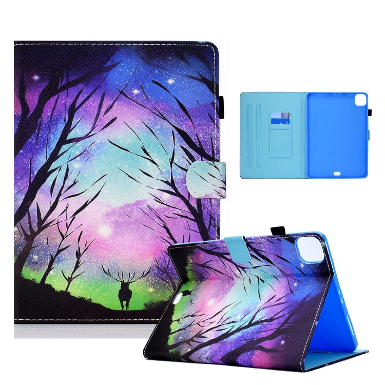 Colored Drawing Horizontal Flip Leather Case with Holder & Card Slots & Sleep / Wake-up Function, For iPad mini 5 / 4 / 3 / 2 / 1, For iPad 10.2 2021 / 2020 / 2019 / iPad Air 10.5 (2019), For iPad Pro 11 inch (2020) / (2018) / iPad Air 4 10.9 inch (2020)