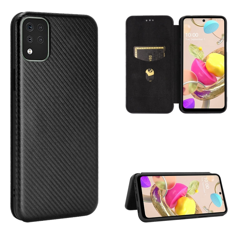 Carbon Fiber Texture Magnetic Horizontal Flip TPU + PC + PU Leather Case with Card Slot, For LG K42, For OPPO Realme V5 / Realme Q2, For Wiko View5 Plus, For Huawei P Smart 2021 / Y7A, For Xiaomi Mi 10T Lite