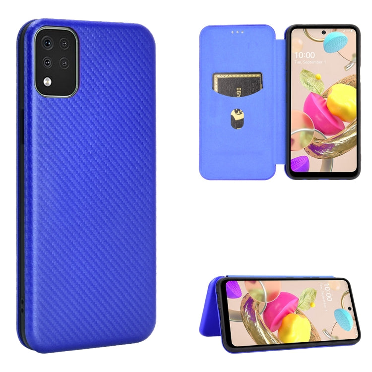 Carbon Fiber Texture Magnetic Horizontal Flip TPU + PC + PU Leather Case with Card Slot, For LG K42, For OPPO Realme V5 / Realme Q2, For Wiko View5 Plus, For Huawei P Smart 2021 / Y7A, For Xiaomi Mi 10T Lite