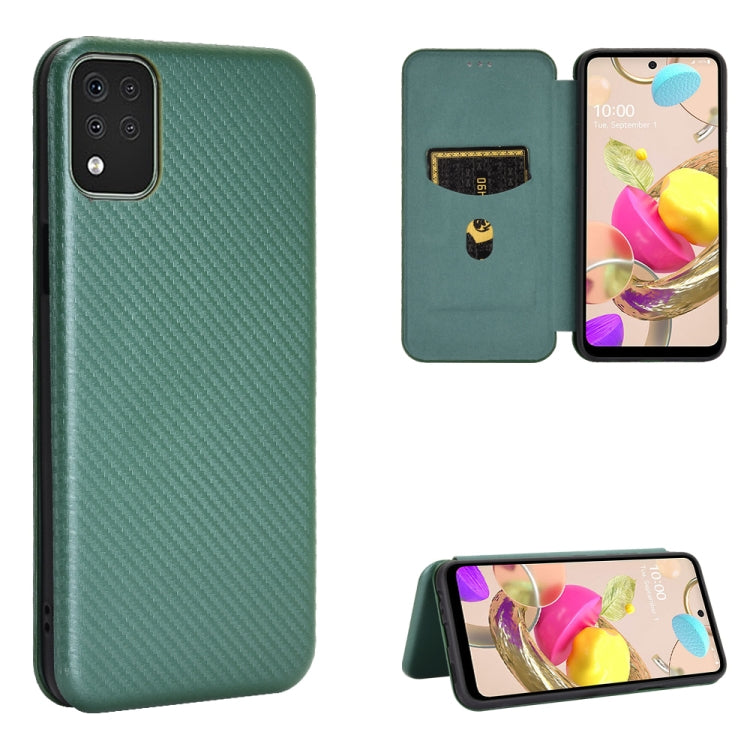 Carbon Fiber Texture Magnetic Horizontal Flip TPU + PC + PU Leather Case with Card Slot, For LG K42, For OPPO Realme V5 / Realme Q2, For Wiko View5 Plus, For Huawei P Smart 2021 / Y7A, For Xiaomi Mi 10T Lite