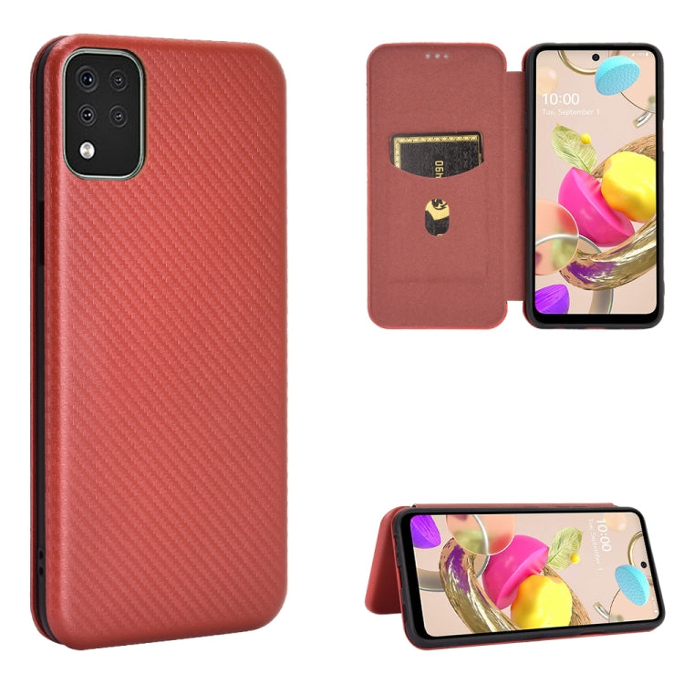 Carbon Fiber Texture Magnetic Horizontal Flip TPU + PC + PU Leather Case with Card Slot, For LG K42, For OPPO Realme V5 / Realme Q2, For Wiko View5 Plus, For Huawei P Smart 2021 / Y7A, For Xiaomi Mi 10T Lite