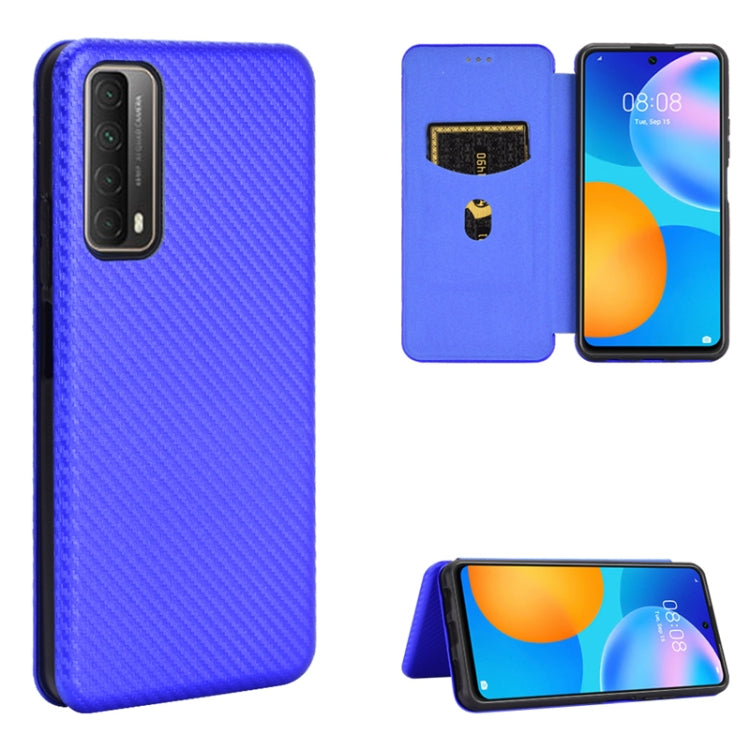 Carbon Fiber Texture Magnetic Horizontal Flip TPU + PC + PU Leather Case with Card Slot, For LG K42, For OPPO Realme V5 / Realme Q2, For Wiko View5 Plus, For Huawei P Smart 2021 / Y7A, For Xiaomi Mi 10T Lite