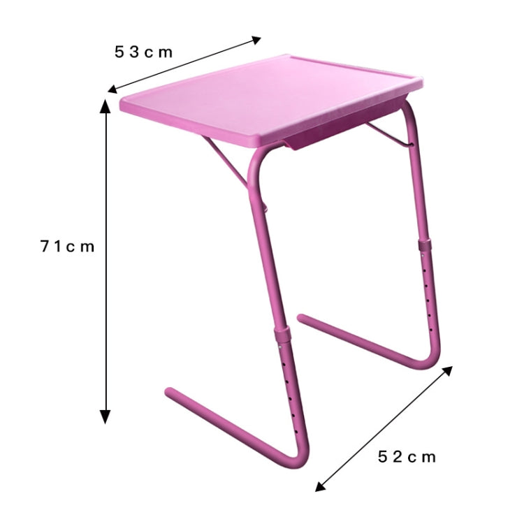 Plastic Pad Steel Tube Bracket Liftable Foldable Portable Multi-purpose Laptop Table, Adjustable Height: 52-72cm, Adjustable Angle: 30 Degrees / 60 Degrees / 90 Degrees, Adjustable Height: 52-72cm Pink, Adjustable Height: 52-72cm Blue