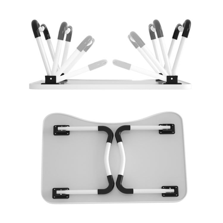 W-shaped Non-slip Legs Adjustable Folding Portable Laptop Desk without Card Slot