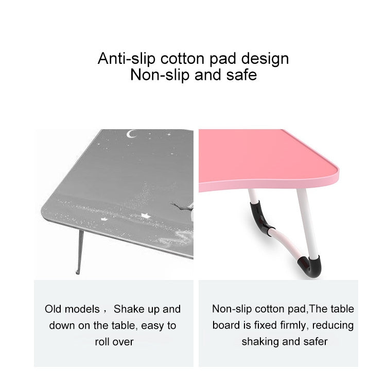 W-shaped Non-slip Legs Adjustable Folding Portable Laptop Desk without Card Slot