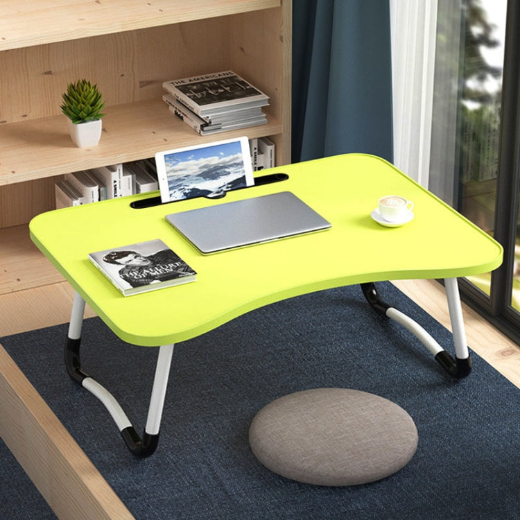 W-shaped Non-slip Legs Adjustable Folding Portable Writing Desk Laptop Desk with Card Slot, with Card Slot