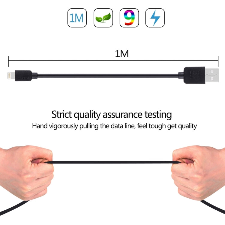 2 PCS HAWEEL 1m High Speed 8 pin to USB Sync and Charging Cable Kit for iPhone, iPad, 2pcs