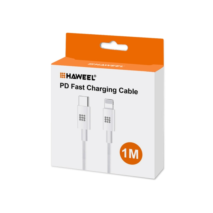 HAWEEL 25W 3A USB-C / Type-C to 8 Pin PD Fast Charging Cable for iPhone, iPad, Cable Length:1m, Type-C to 8 Pin 1m