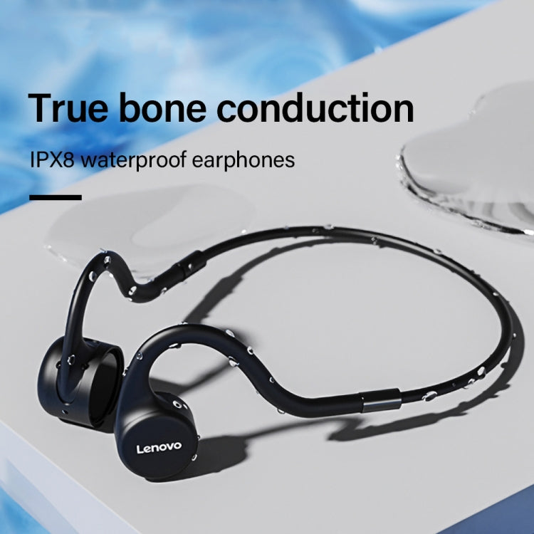 Lenovo X5 IPX8 Waterproof Bluetooth 5.0 Bone Conduction Wireless Earphones, Built-in 8G Memory, Lenovo X5