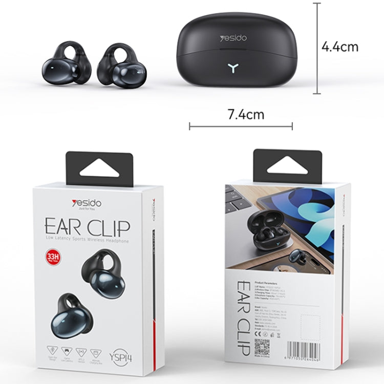 Yesido YSP14 Air Conduction Bluetooth 5.3 Wireless Ear Clip Earphone, YSP14