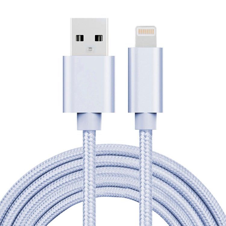 3A Woven Style Metal Head 8 Pin to USB Charge Data Cable, Cable Length: 2m, 2m 8 Pin