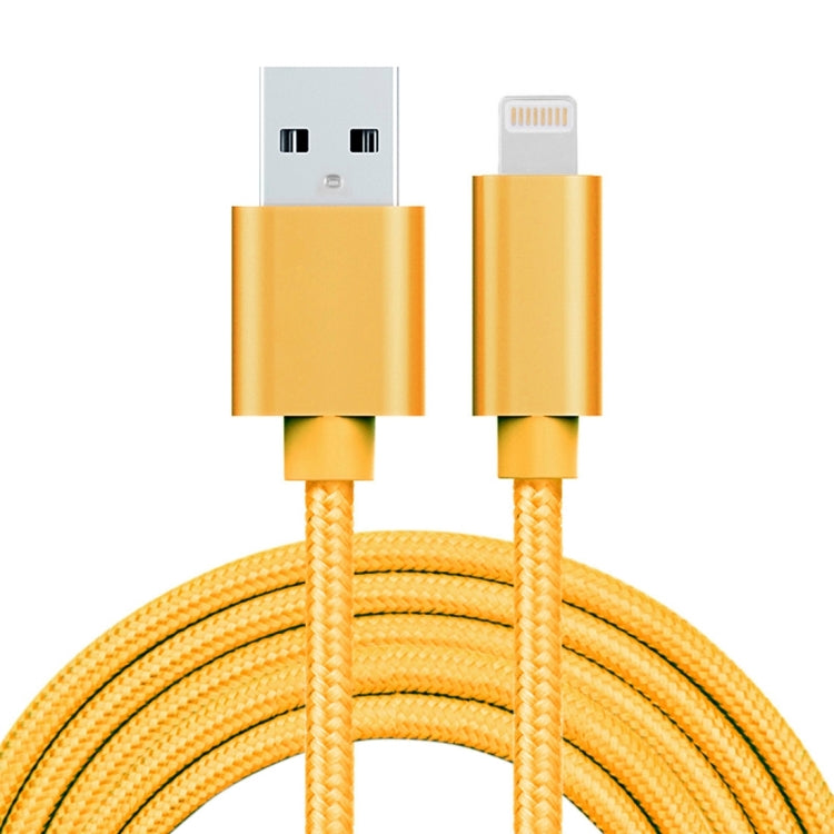 3A Woven Style Metal Head 8 Pin to USB Charge Data Cable, Cable Length: 2m, 2m 8 Pin