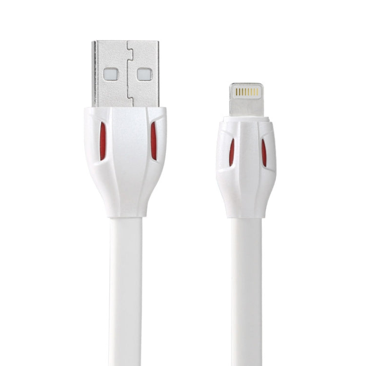 REMAX RC-035i Laser Series 1m 2.1A 8 Pin to USB Data Sync Charger Cable with LED Indicator, White, Gold