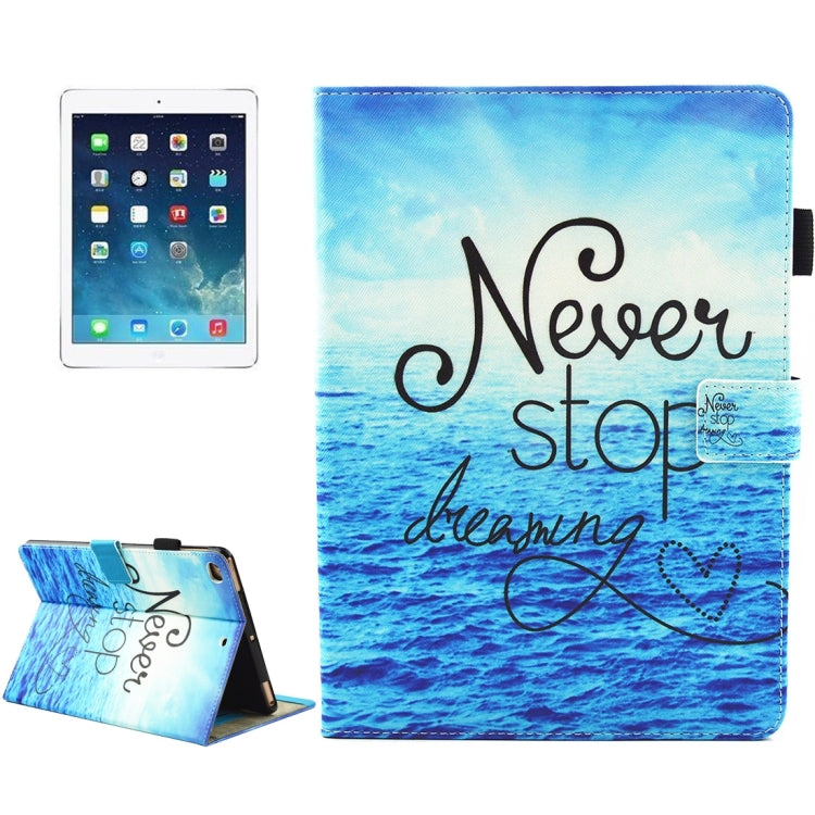 For iPad 9.7 (2018) & iPad 9.7 inch 2017 / iPad Air / iPad Air 2 Universal TIME TO PARTY Words Pattern Horizontal Flip Leather Protective Case with Holder & Card Slots, For iPad 9.7 inch 2017 / iPad Air / iPad Air 2