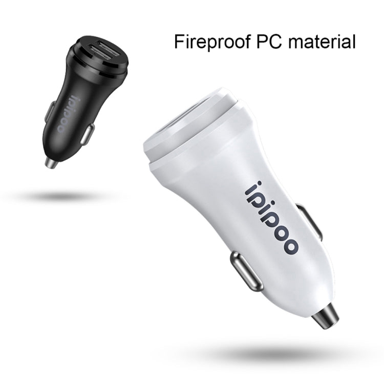 ipipoo XP-1 Dual USB Car Fast Charging Charger with Android Line, XP-1 (Black), XP-1 (White)