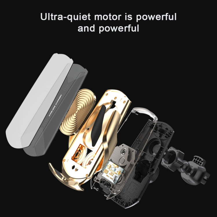 Q2 15W Universal Rotation Infrared Induction Magnetic Car Wireless Charging Mobile Phone Holder with Micro USB + 8 Pin + Type-C / USB-C Magnetic Connector, Q2 Black, Q2 Gold, Q2 Blue, Q2 Red, Q2 Silver