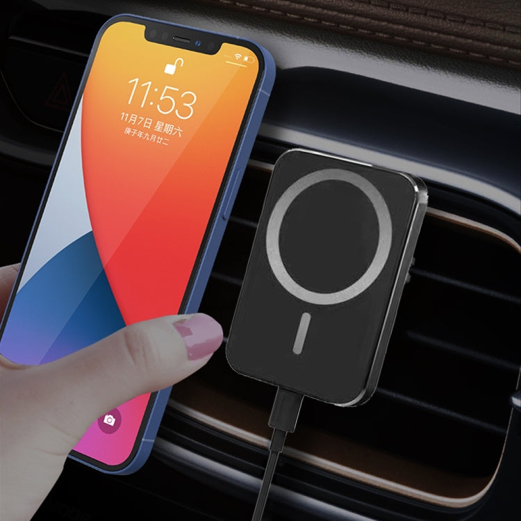 X16 Magsafe Car Air Outlet Vent Mount Clamp Holder 15W Fast Charging Qi Magnetic Wireless Charger, X16