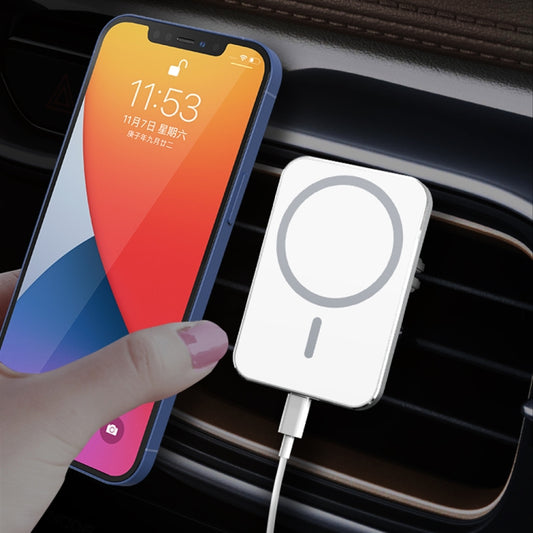 X16 Magsafe Car Air Outlet Vent Mount Clamp Holder 15W Fast Charging Qi Magnetic Wireless Charger, X16