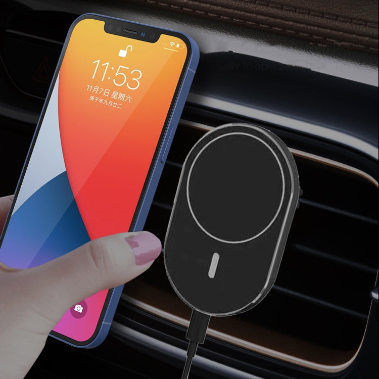 X19 Magsafe Car Air Outlet Vent Mount Clamp Holder 15W Fast Charging Qi Magnetic Wireless Charger, X19