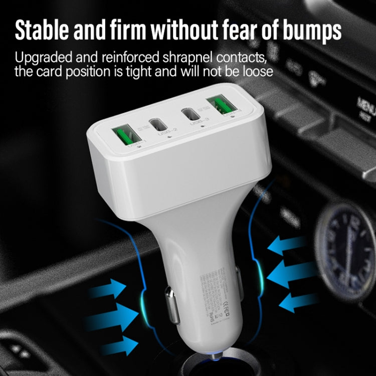 WLX-K26 40W Dual PD + Dual QC Multi-function Car Charger, WLX-K26