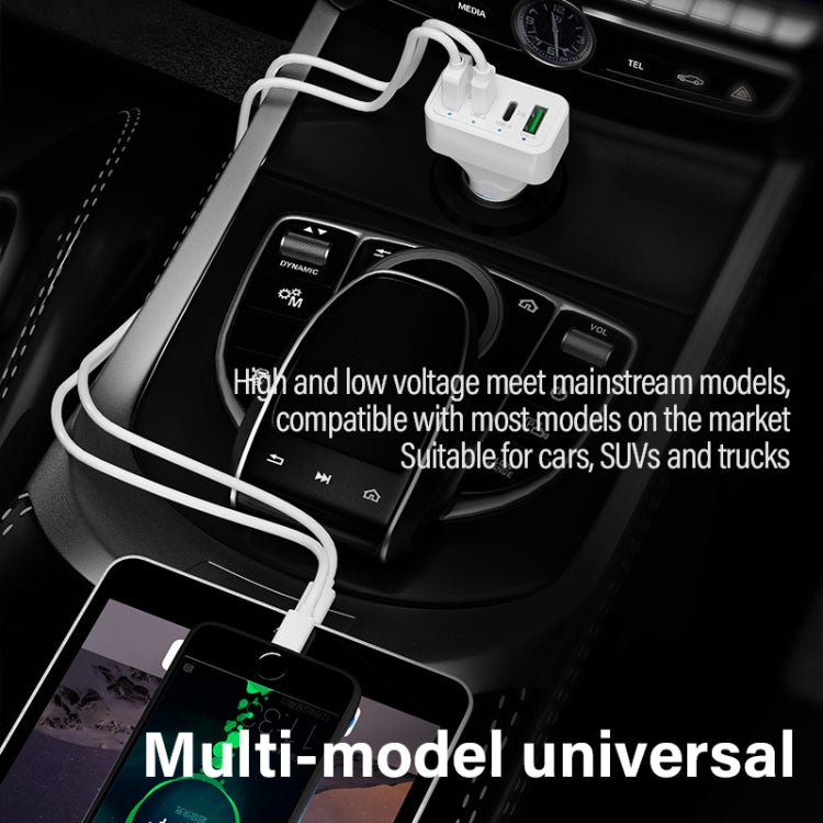 WLX-K26 40W Dual PD + Dual QC Multi-function Car Charger, WLX-K26