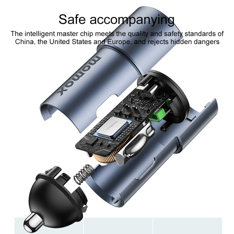 MOMAX UC15 38W PD + QC3.0 Dual Ports Car Charger, 38W