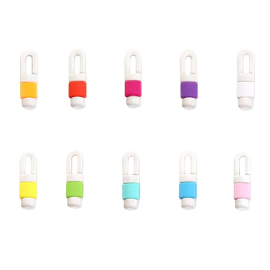 100 PCS Earphone Headphone Wire Cable Line Protective Cover Winder Cord Wrap Organizer, Random Color Delivery, 100 PCS