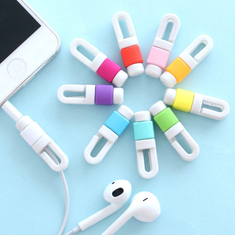 100 PCS Earphone Headphone Wire Cable Line Protective Cover Winder Cord Wrap Organizer, Random Color Delivery, 100 PCS