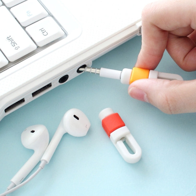 100 PCS Earphone Headphone Wire Cable Line Protective Cover Winder Cord Wrap Organizer, Random Color Delivery, 100 PCS