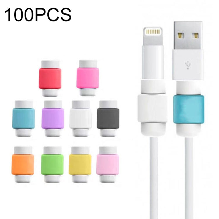 100 PCS Headphone Wire Data Cable Protection Cover Winder Cord Wrap Organizer, Random Color Delivery, 100 PCS Organizer