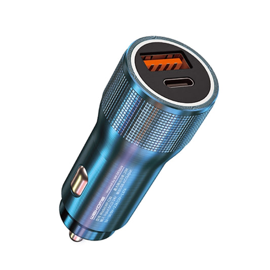 WK WP-C30 20W QC3.0 USB + PD UB-C / Type-C Interface Flash Series Car Fast Charger, WP-C30 (Blue), WP-C30 (Silver)