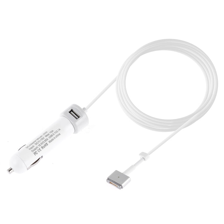 60W 5.1V 2.1A USB Interface Car Charger with 16.5V 3.65A T MagSafe 2 Interface Data Cable, 16.5V 3.65A T MagSafe 2