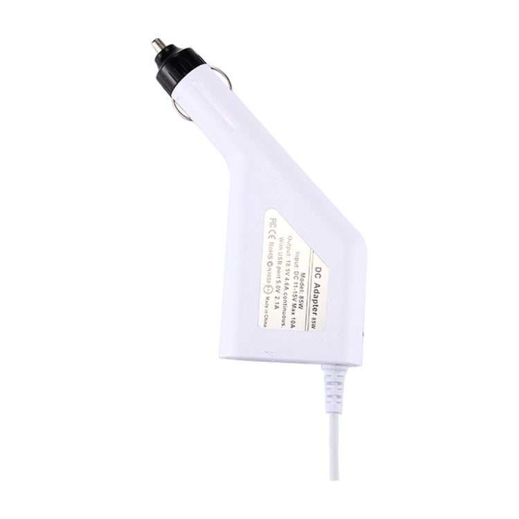 85W 18.5V 4.6A 5 Pin L Style MagSafe 1 Car Charger with 1 USB Port for Apple Macbook A1150 / A1151 / A1172 / A1184 / A1211 / A1370 , Length: 1.7m, 85W 18.5V 4.6A