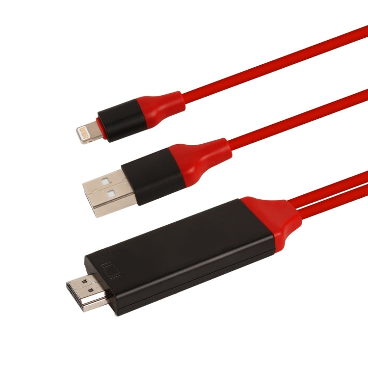 8 Pin Male to HDMI & USB Male Adapter Cable, Length: 2m, 8 Pin Male