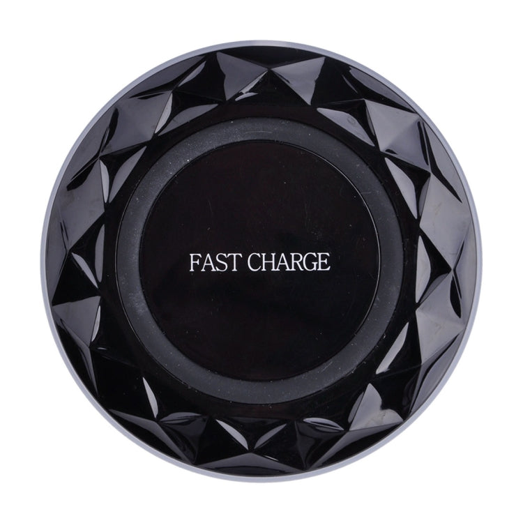 DC5V Input Diamond Qi Standard Fast Charging Wireless Charger, Cable Length: 1m, DC5V Black, DC5V