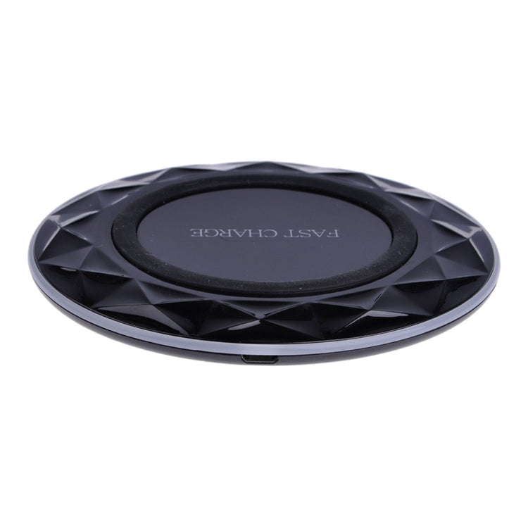 DC5V Input Diamond Qi Standard Fast Charging Wireless Charger, Cable Length: 1m, DC5V Black, DC5V