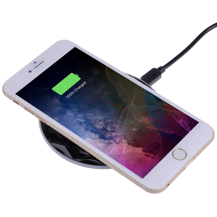 DC5V Input Diamond Qi Standard Fast Charging Wireless Charger, Cable Length: 1m, DC5V Black, DC5V